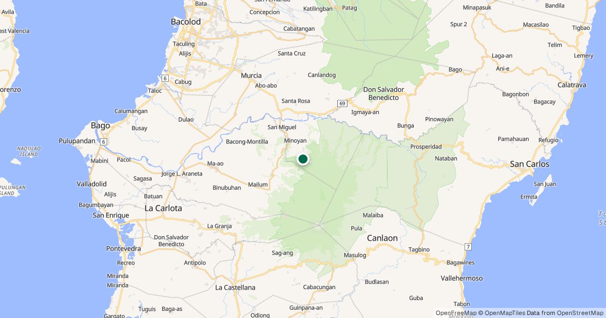 Map of 7th Falls, Mambukal’s location