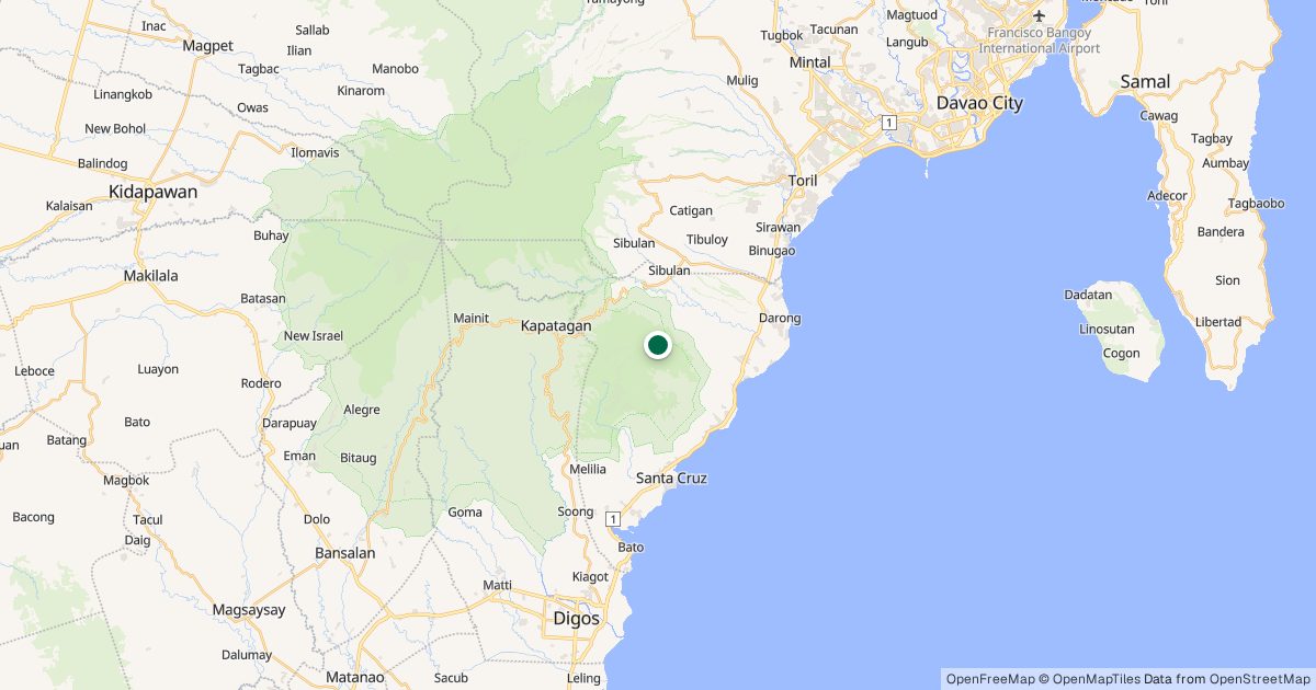 Map of Bamboo Peak’s location