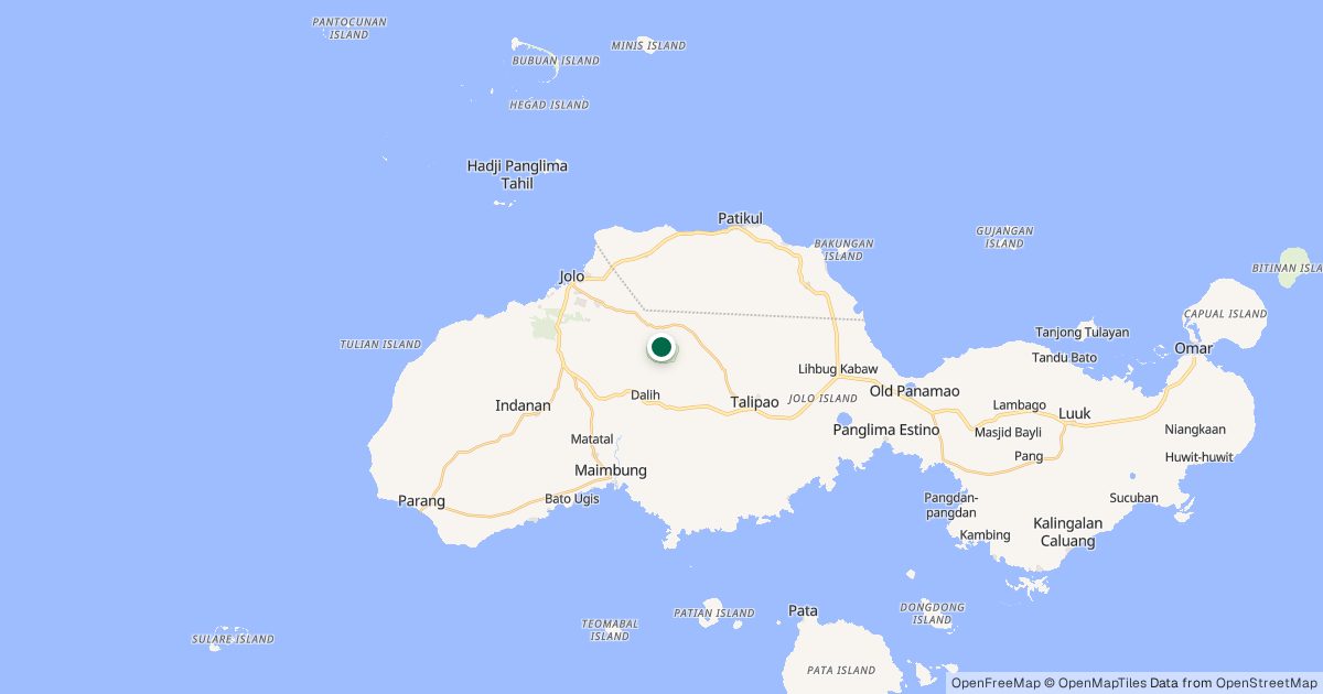 Map of Bud Dajo’s location