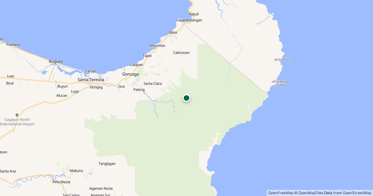 Map of Cagua Volcano’s location