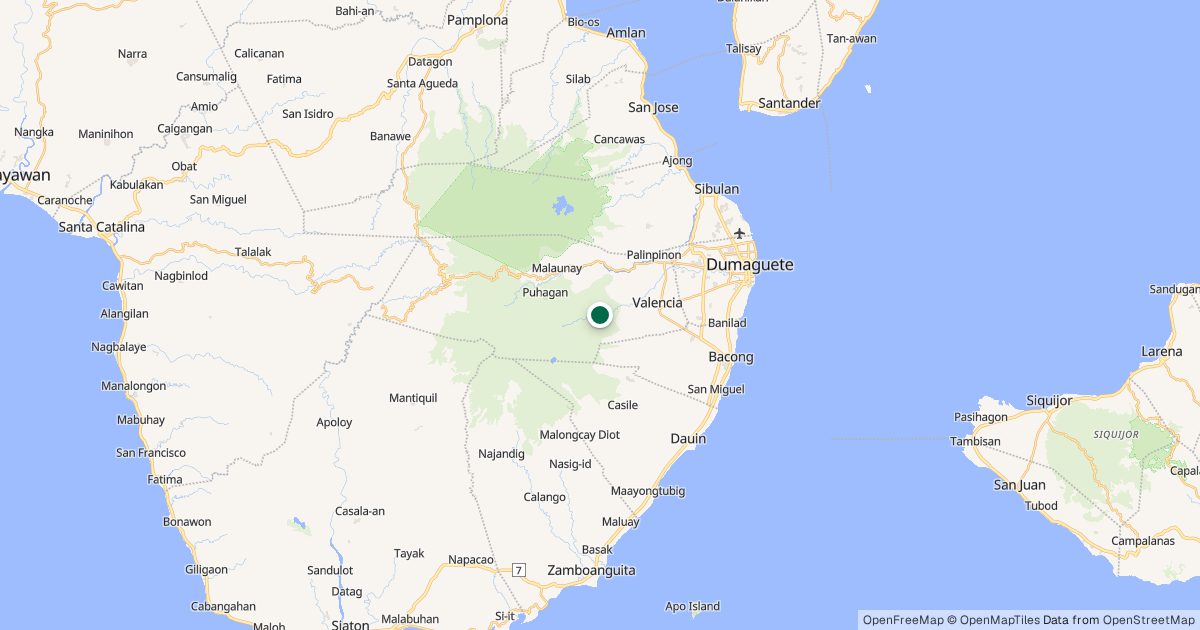 Map of Casaroro Falls’s location