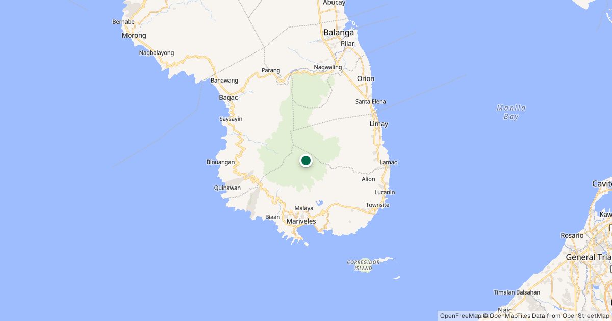 Map of El Saco Peak’s location