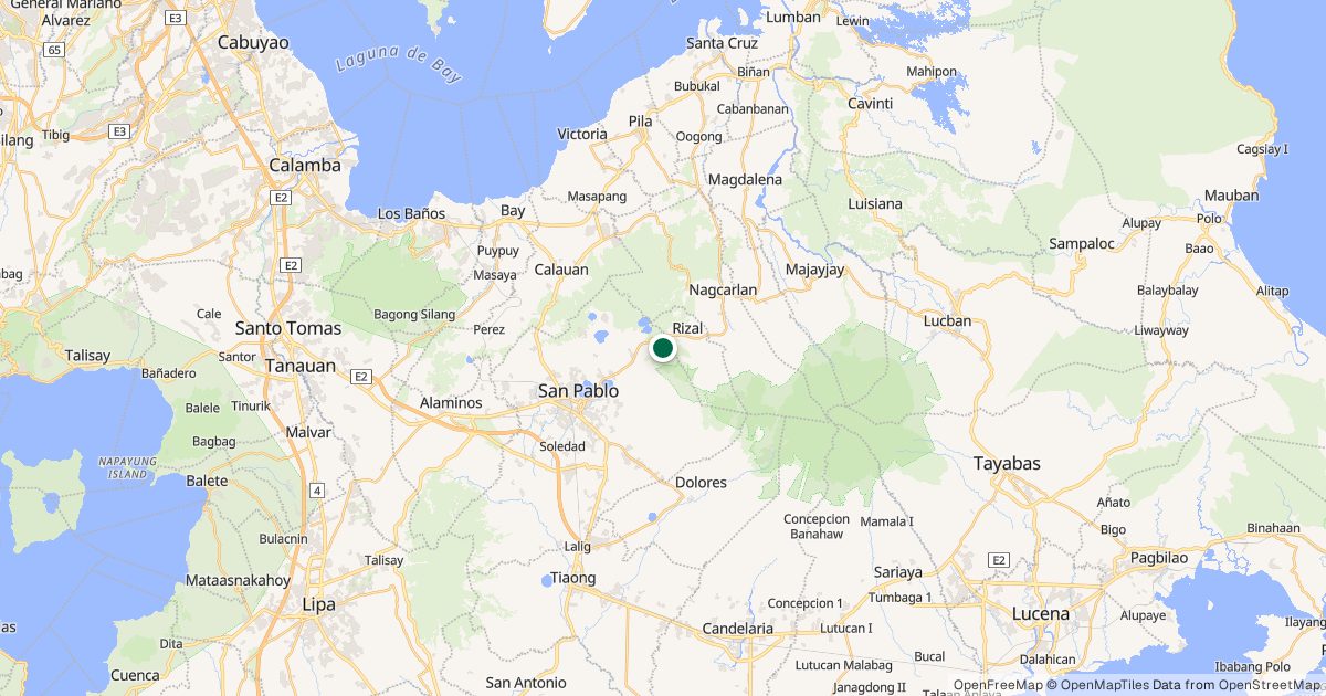 Map of Lake Calibato’s location