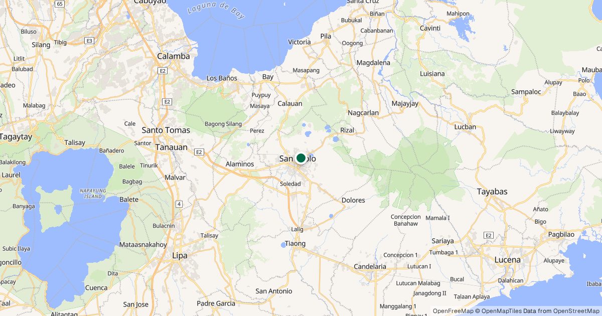 Map of Lake Sampaloc’s location