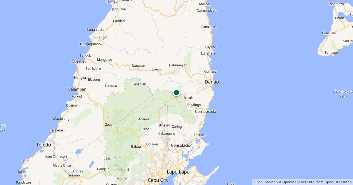 Map of Licos Peak’s location