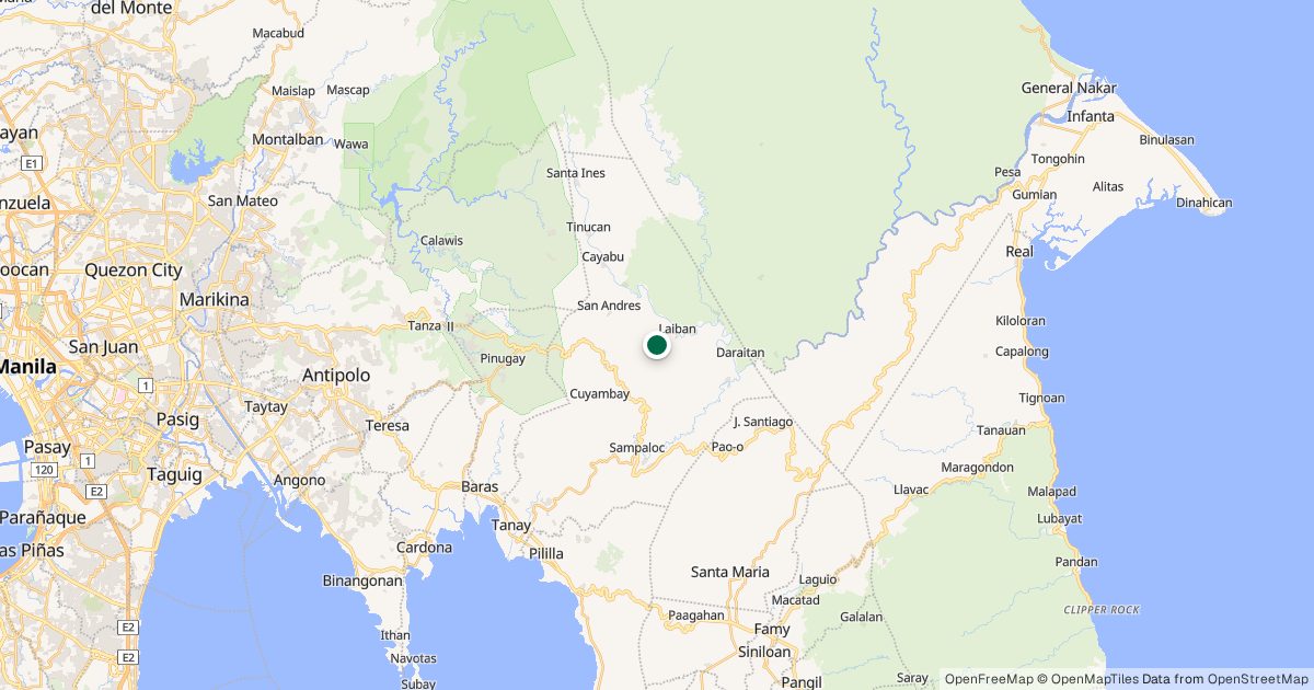 Map of Lubo Peak’s location