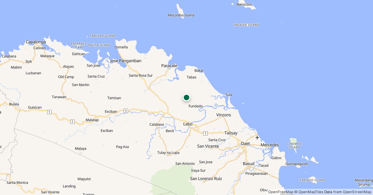 Map of Mt. Bagacay’s location