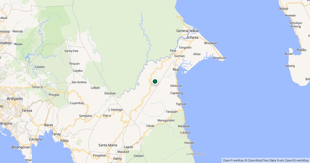 Map of Mt. Binangonan’s location