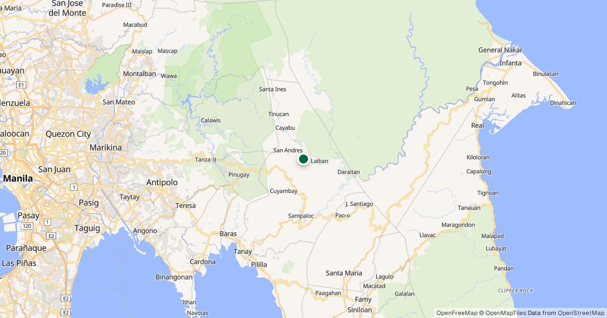 Map of Mt. Binutasan’s location