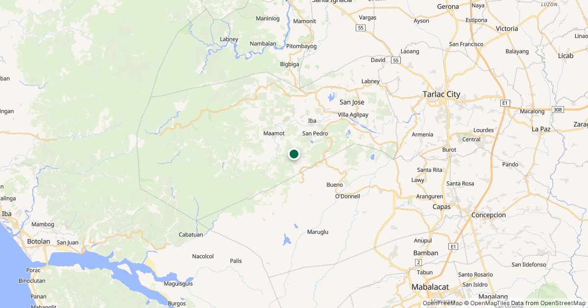 Map of Mt. Bungkol Baka’s location