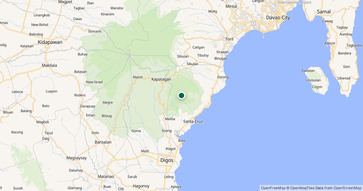 Map of Mt. Dinor’s location
