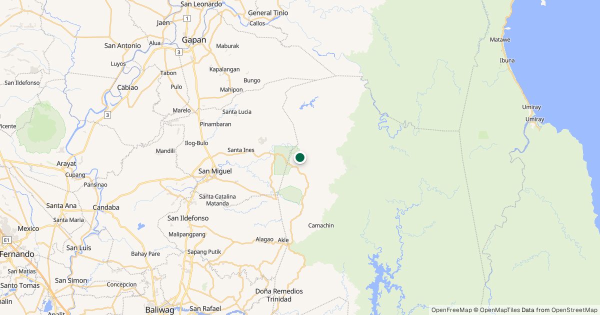 Map of Mt. Gola’s location