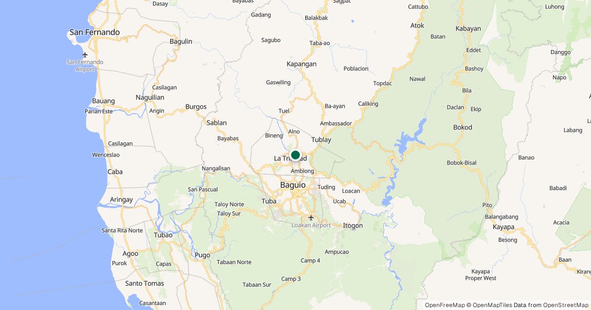 Map of Mt. Kalugong’s location