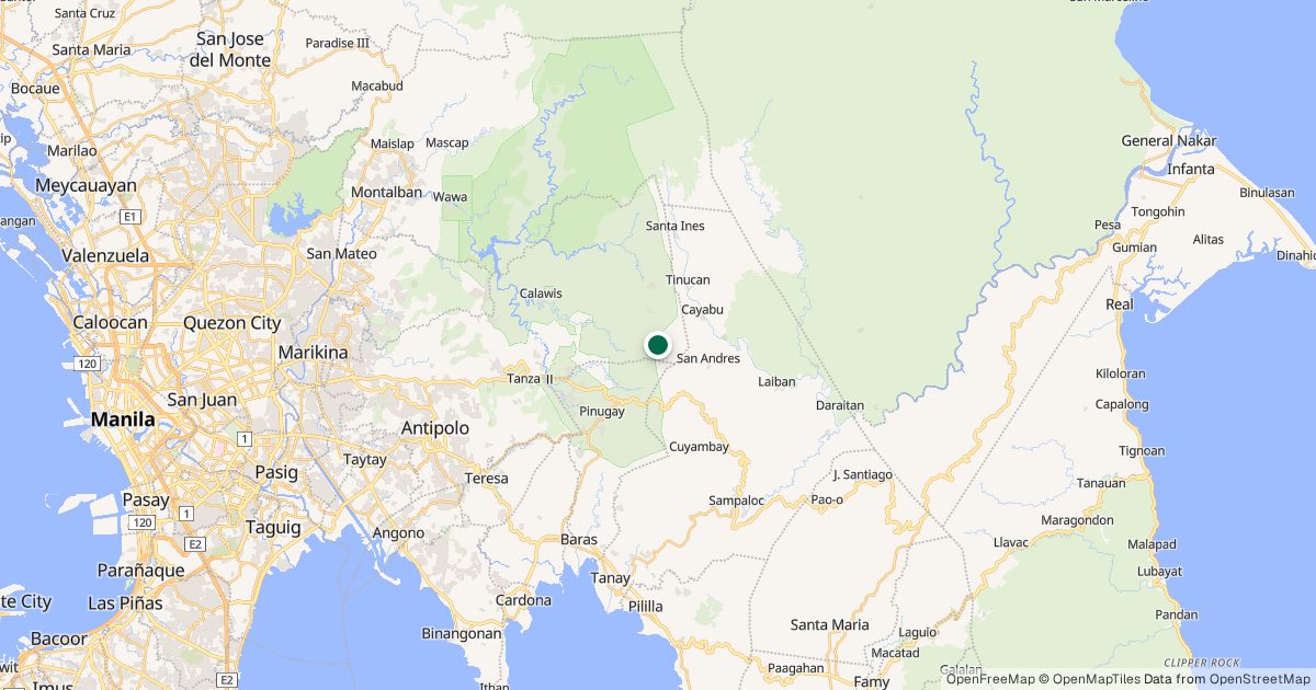 Map of Mt. Kanumay’s location