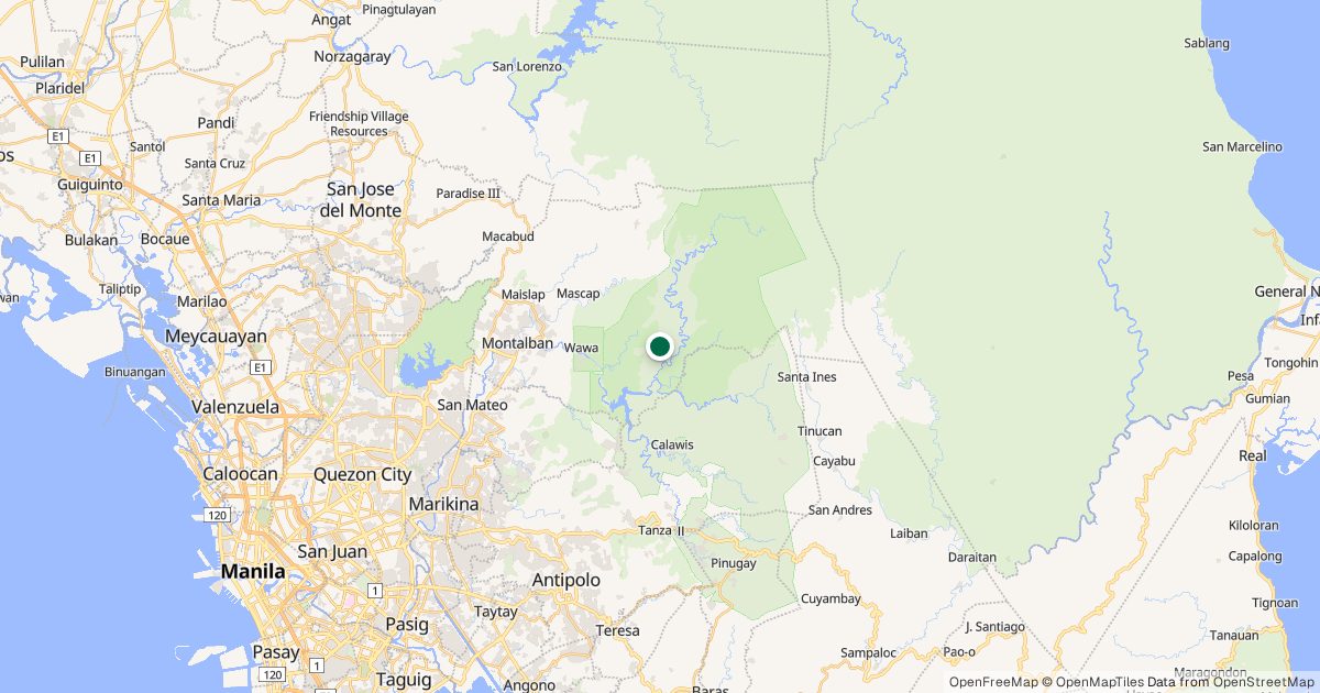 Map of Mt. Kapananan’s location