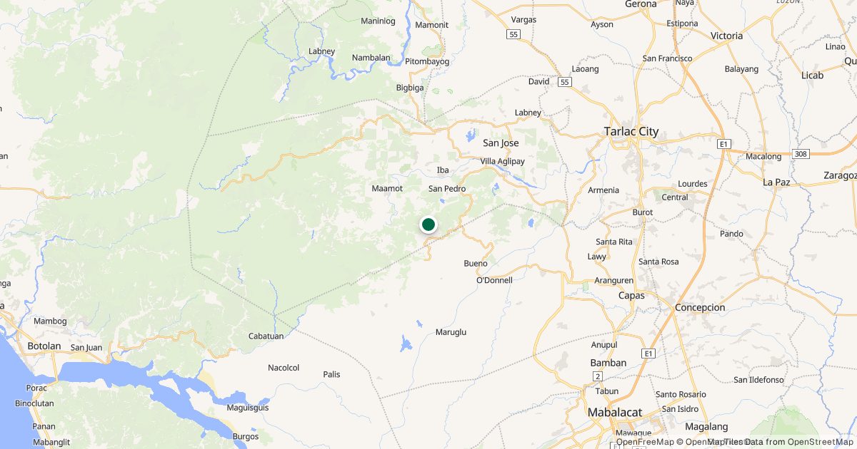 Map of Mt. Kawayan’s location