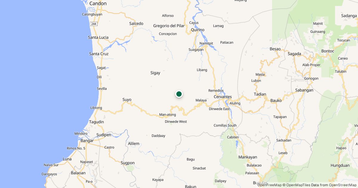 Map of Mt. Kimat Patil-Ao’s location