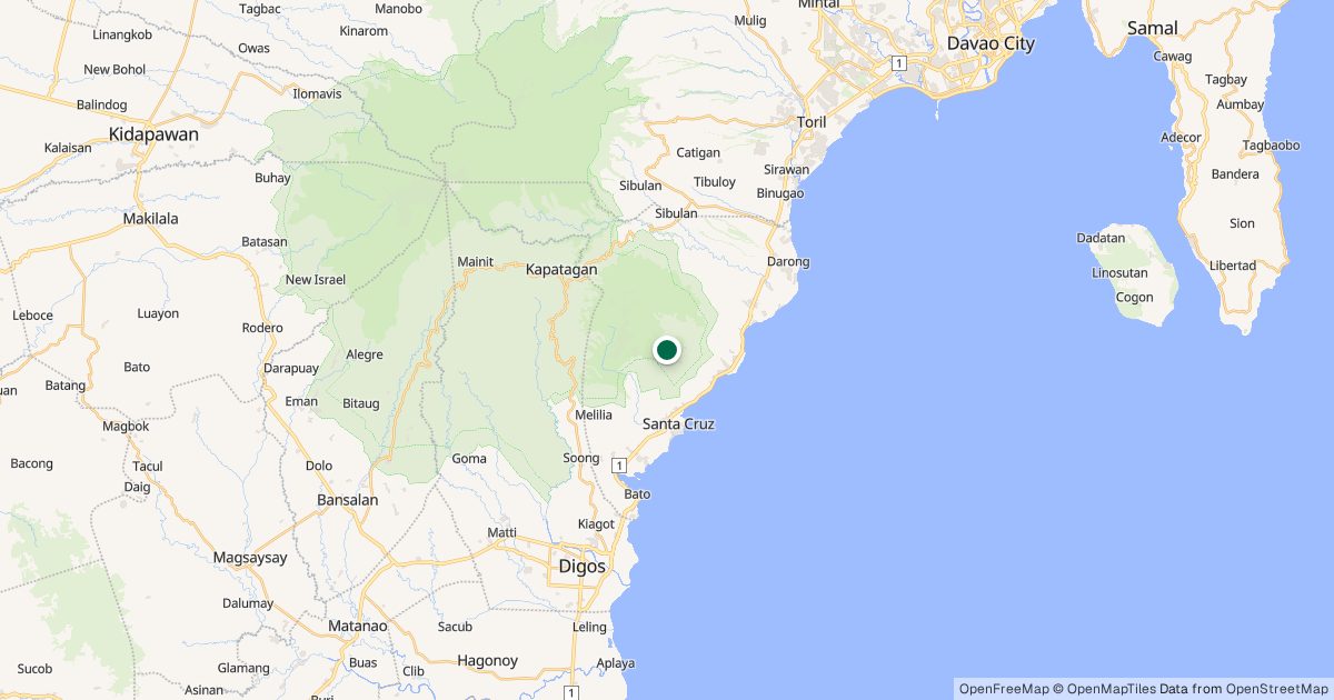 Map of Mt. Loay’s location