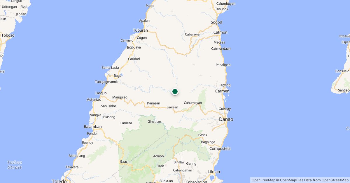 Map of Mt. Mago’s location