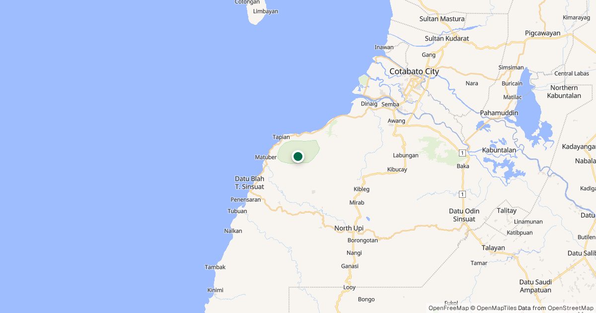Map of Mt. Minandar’s location