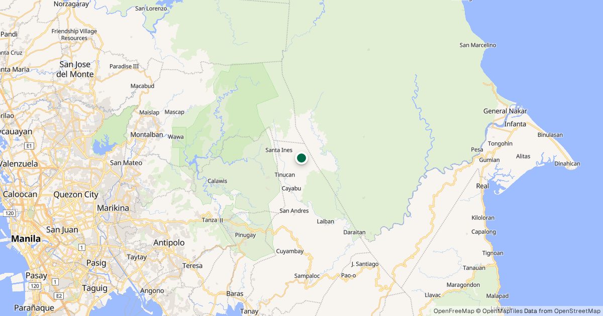 Map of Mt. Pinto’s location