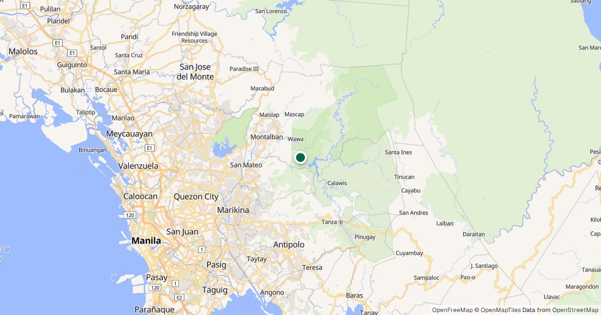 Map of Mt. Susong Dalaga’s location