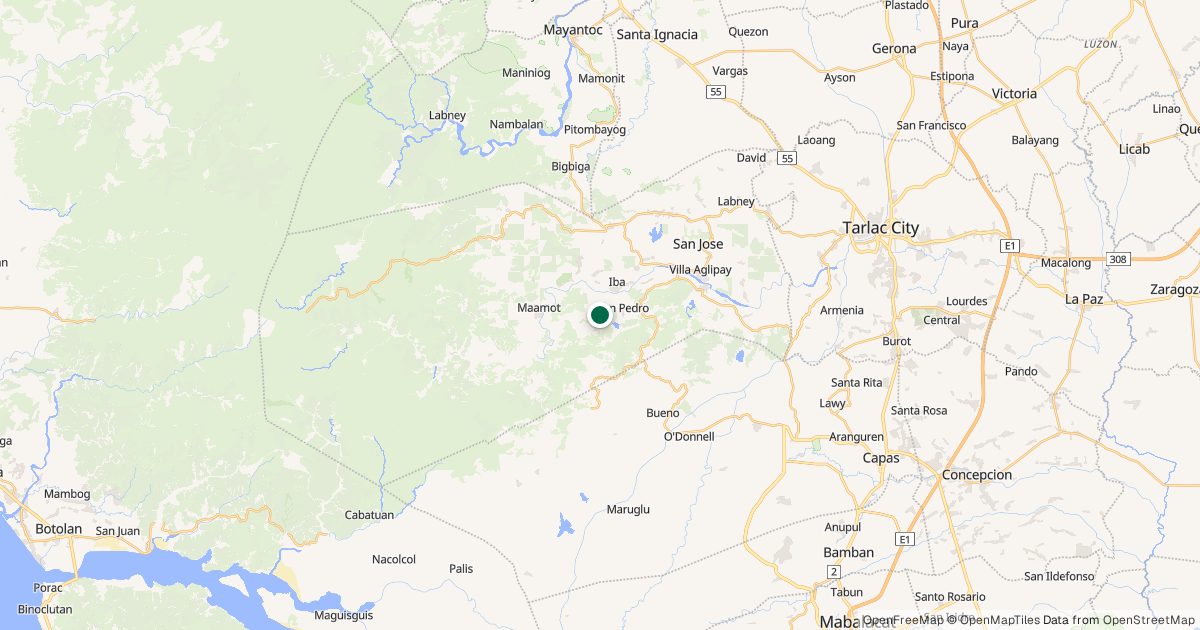 Map of Mt. Tangisan’s location