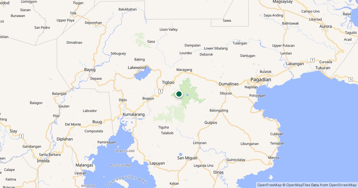 Map of Mt. Timolan’s location