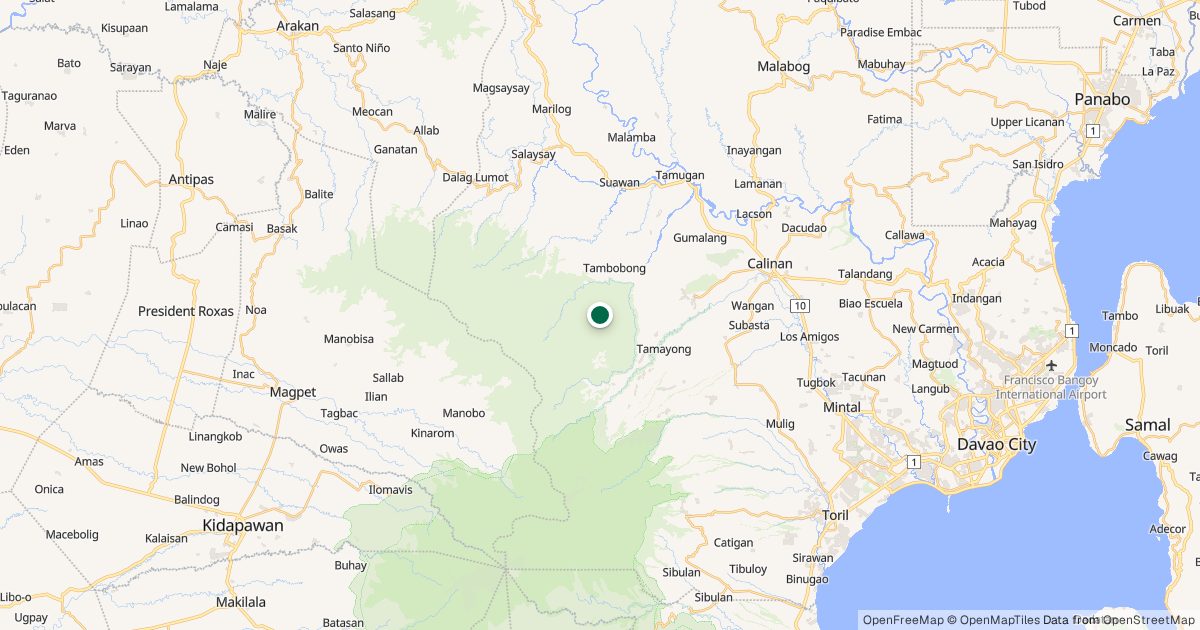 Map of Mt. Tipolog’s location
