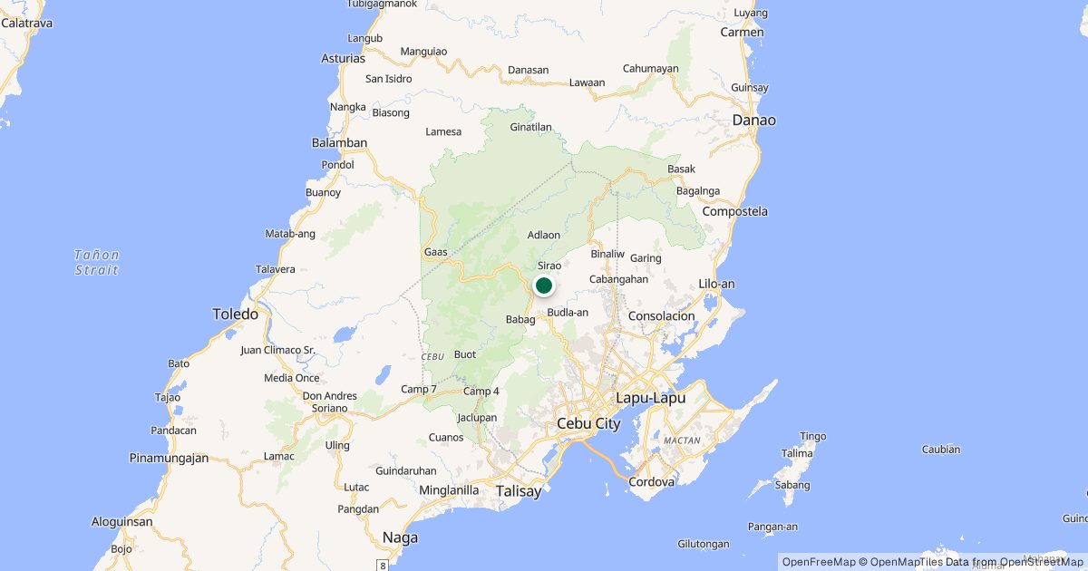 Map of Sirao Peak’s location